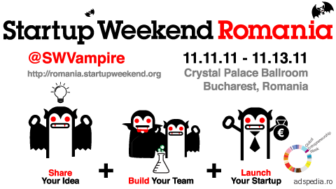 Startup Weekend Romania: 11-13 noiembrie 2011 Bucuresti Romania
