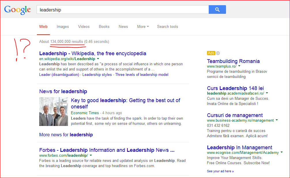 rezultate google leadership